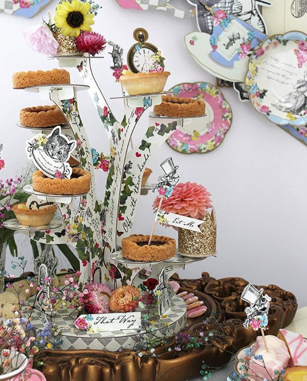 Alice in wonderland cake stand,makes it easy to throw an afternoon tea party at home.