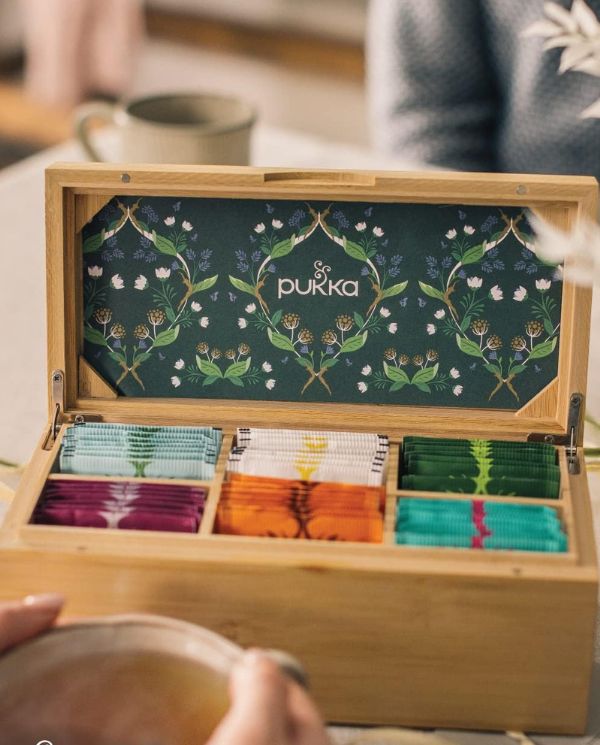 Pukka tea chest is perfect for an afternoon tea party.