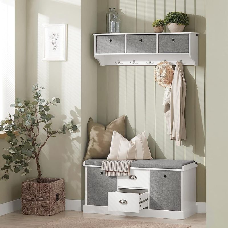 Hallway storage bench.