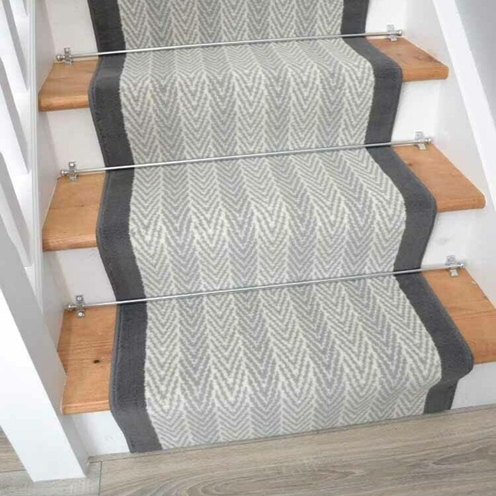 Carpet runners are an easy way to renovate a staircase.