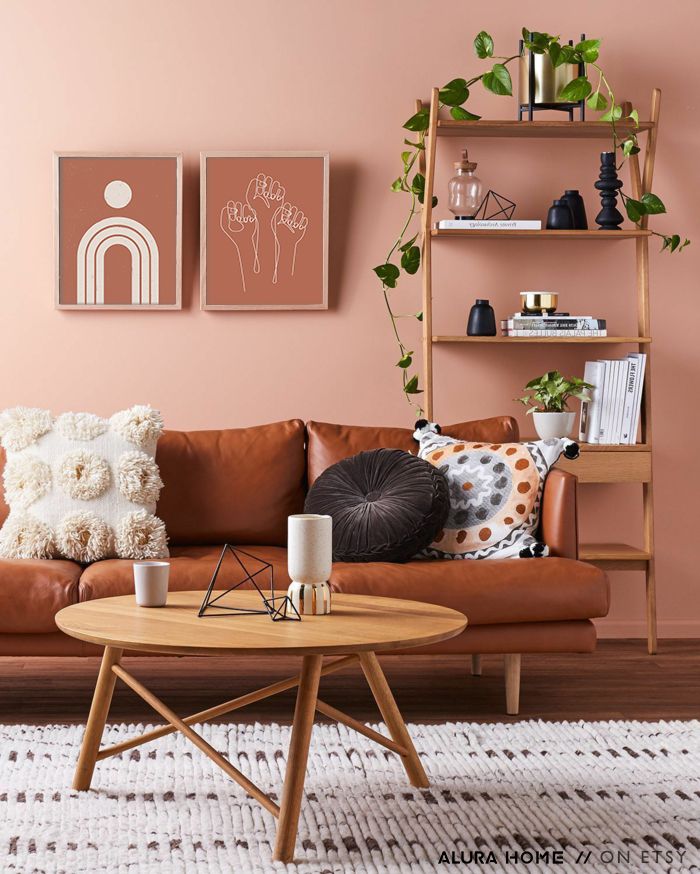 terracotta living room
