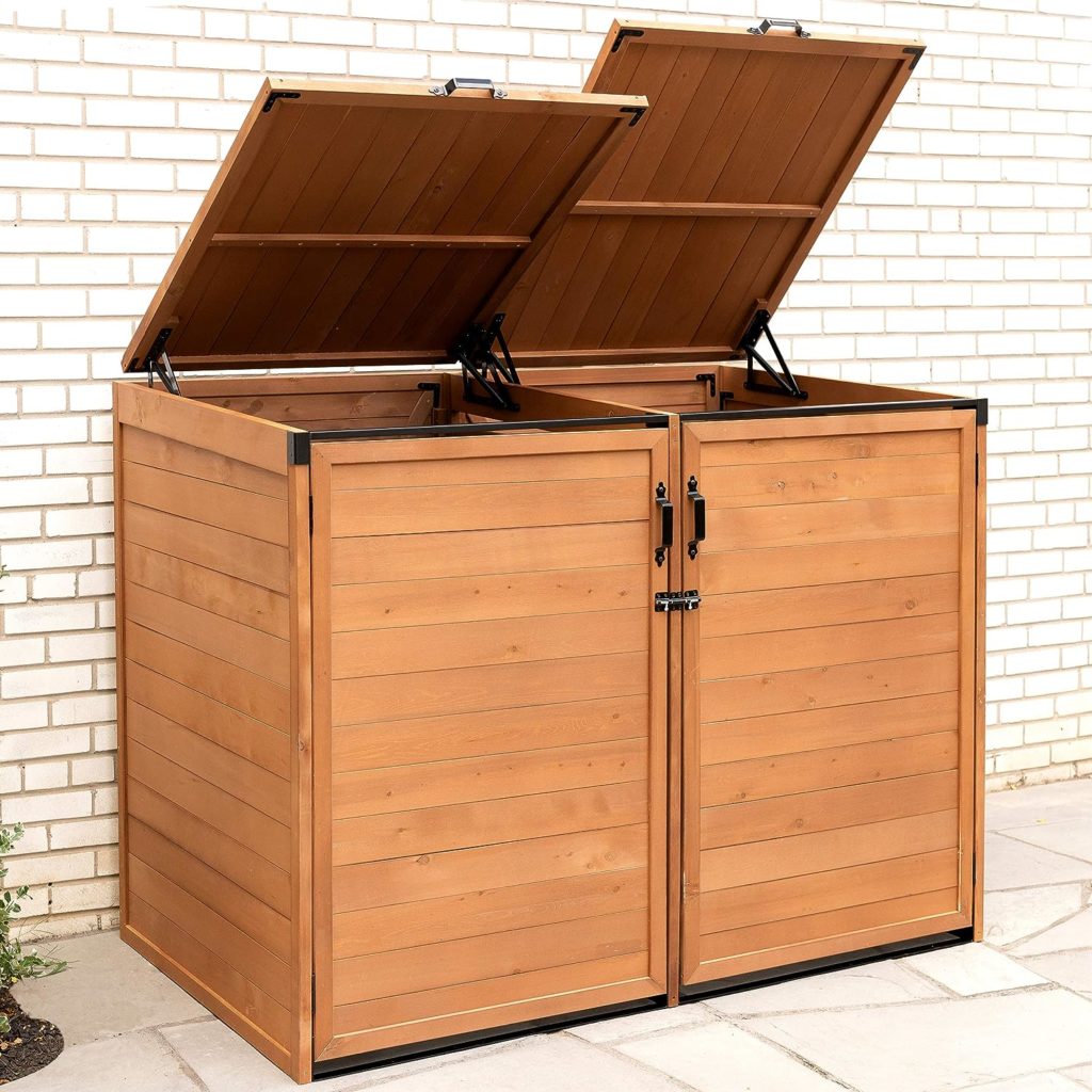 wooden recycling storage 