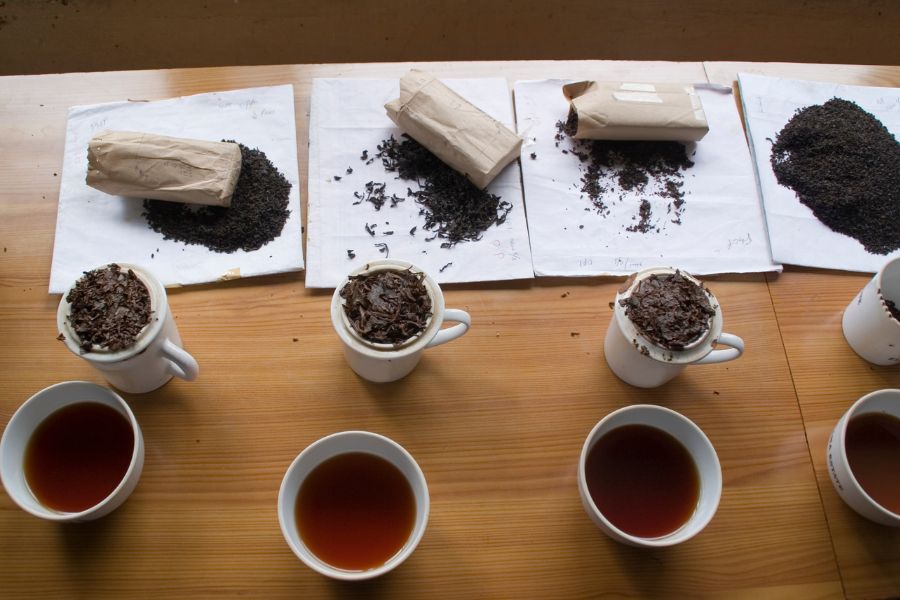 The blind tea tasting game is an interactive tea party activity.