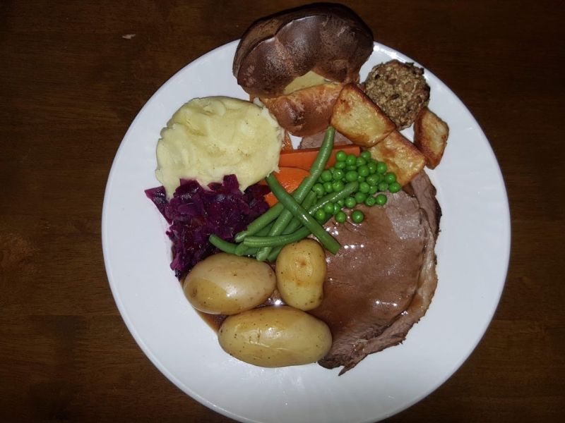The Travellers Rest roast dinner beef. 
